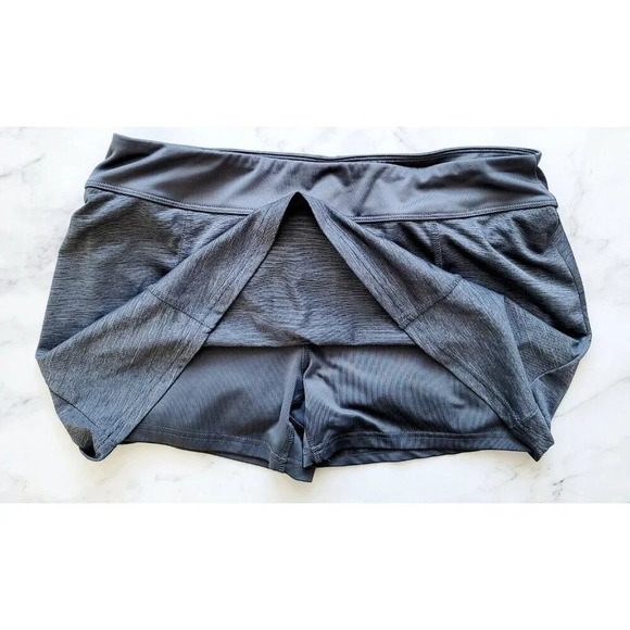Bolle Tech Grey Tennis Sport Athletic Pull On Short Mini Skirt Skort Sz L - Picture 2 of 7